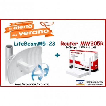 Combo 2 LiteBeam M5-23 + MW305R