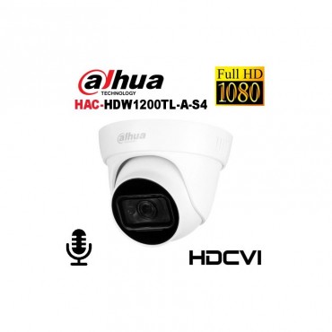 DAHUA HDW1200TL-A-S4 2MP DOMO PLAST C/MICROFONO IR30M
