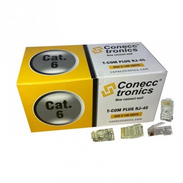 Conecctronics Plug RJ45 T-Com Cat6 Caja x 100u