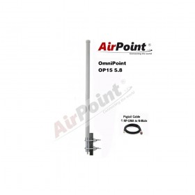 AIRPOINT OP15 5.8 - AIRPO5G15-PRO ANTENA OMNI 15DBI 4900-5850MHZ 1 POLARIDAD