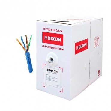 DIXON- CCA3050 BL CABLE UTP CCA CAT5E 4PX24AWG AZUL 305M