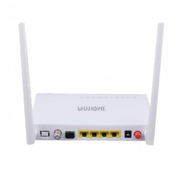 PHYHOME FHR2404K ONU XPON CATV 1GE+3FE+WIFI+CATV PROCESADRO: ZTE 2 ANTENAS 5DBI