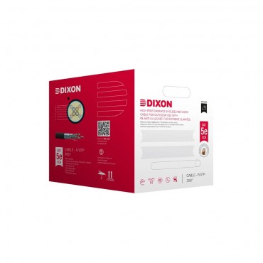 DIXON CCA3057 CABLE RED STP CAT5 RECUBIERTO EN COBRE EXTERIORES NEGRO 305M