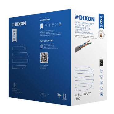 DIXON CCA 3060 CABLE RED CAT6 RECUBIERTO EN COBRE ECONOMICO 305M