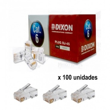 DIXON CONECTOR PLUG  CAT6 RJ45 CAJA X100U