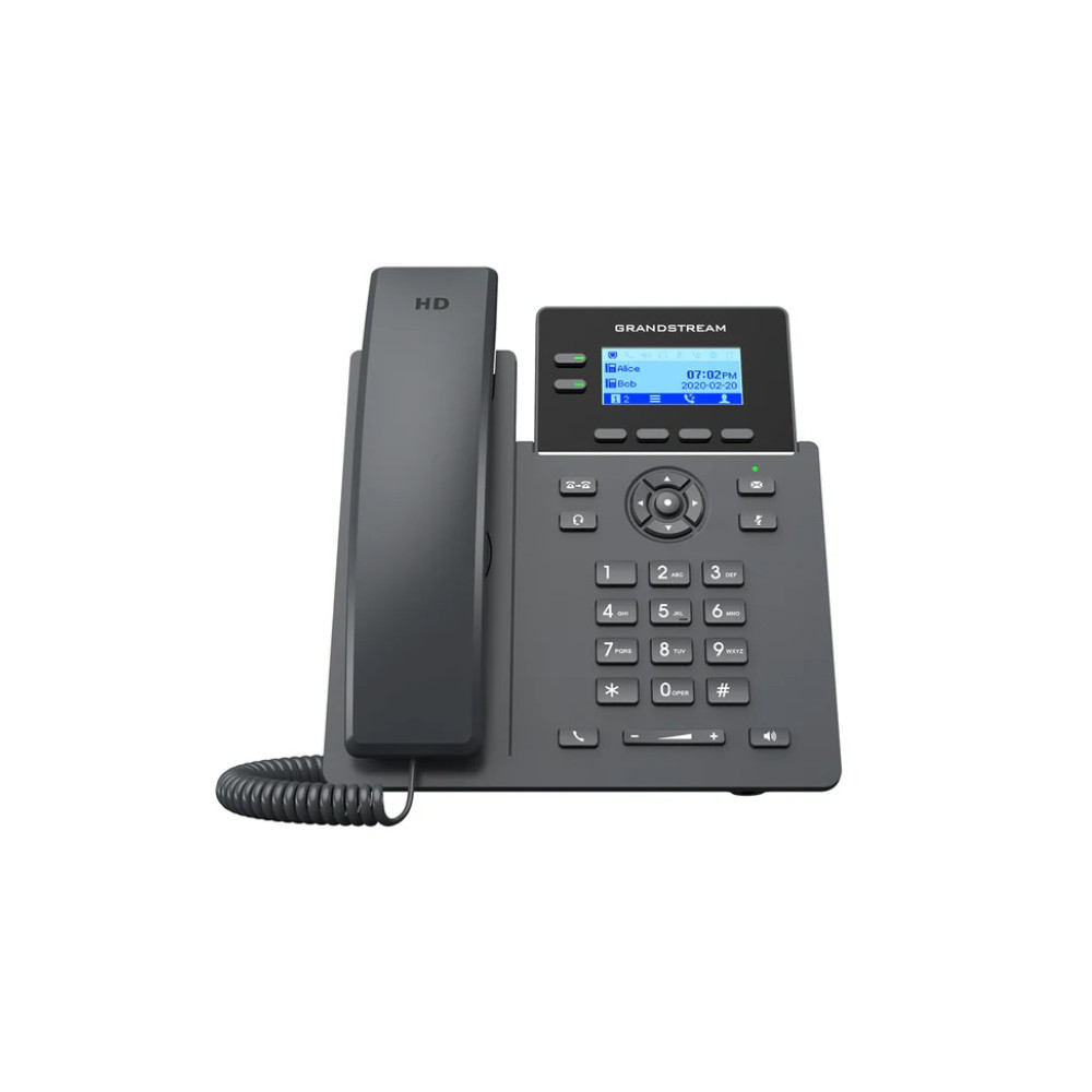 GRANDSTREAM - GRP2602P - TELÉFONO IP ESENCIAL DE 2 LÍNEAS, AUDIO HD, CARRIER-GRADE IP PHONES 4 CUENTAS SIP