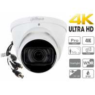 DAHUA HDW2802T-Z-A /8MP/DOMO/MOTORIZADO/STARLIGHT/MIC/IR60M/IP67